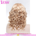 Qingdao high quality unprocessed loose wave virgin brazilian hair lace front wig